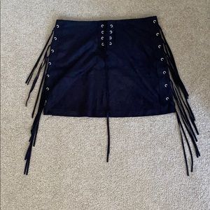 Tobi Suede Mini Skirt